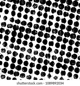 Abstract grunge grid stripe halftone background pattern. Black and white line vector illustration
