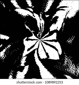 Abstract grunge grid stripe halftone background pattern. Black and white line vector illustration

