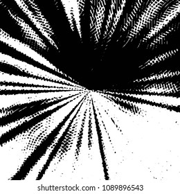 Abstract grunge grid stripe halftone background pattern. Black and white line vector illustration

