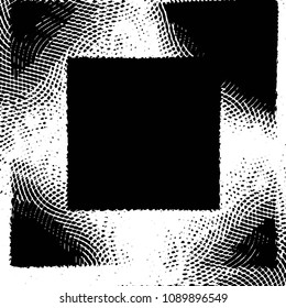 Abstract grunge grid stripe halftone background pattern. Black and white line vector illustration

