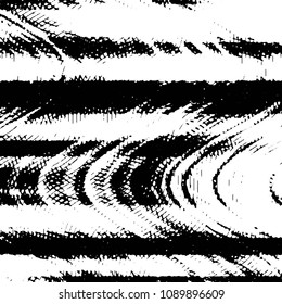 Abstract grunge grid stripe halftone background pattern. Black and white line vector illustration
