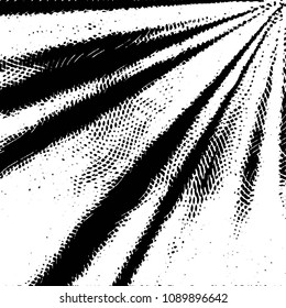 Abstract grunge grid stripe halftone background pattern. Black and white line vector illustration
