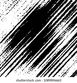 Abstract grunge grid stripe halftone background pattern. Black and white line vector illustration
