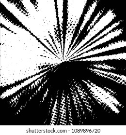 Abstract grunge grid stripe halftone background pattern. Black and white line vector illustration
