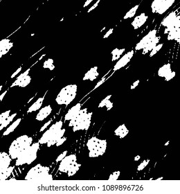 Abstract grunge grid stripe halftone background pattern. Black and white line vector illustration
