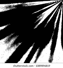 Abstract grunge grid stripe halftone background pattern. Black and white line vector illustration
