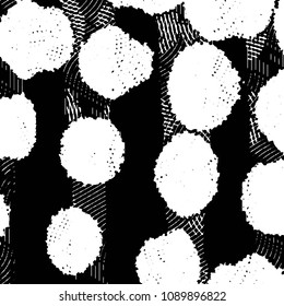 Abstract grunge grid stripe halftone background pattern. Black and white line vector illustration
