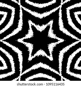 Abstract grunge grid stripe halftone background pattern. Black and white line vector illustration
