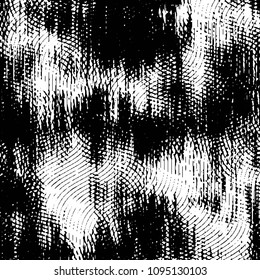 Abstract grunge grid stripe halftone background pattern. Black and white line vector illustration

