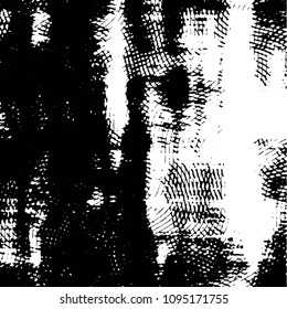 Abstract grunge grid stripe halftone background pattern. Black and white line vector illustration

