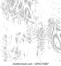 Abstract grunge grid stripe halftone background pattern. Black and white line vector illustration
