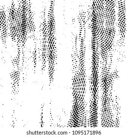 Abstract grunge grid stripe halftone background pattern. Black and white line vector illustration
