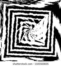 Abstract grunge grid stripe halftone background pattern. Black and white line vector illustration
