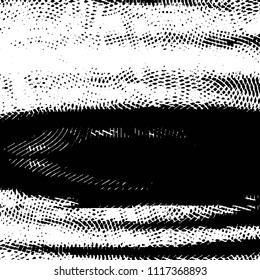 Abstract grunge grid stripe halftone background pattern. Black and white line vector illustration
