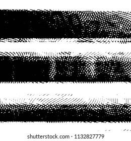 Abstract grunge grid stripe halftone background pattern. Black and white line vector illustration
