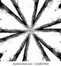 Abstract grunge grid stripe halftone background pattern. Black and white line vector illustration
