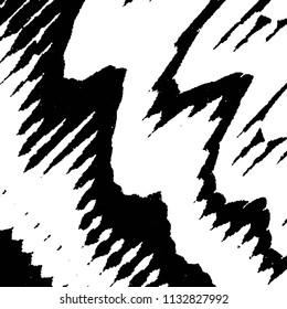Abstract grunge grid stripe halftone background pattern. Black and white line vector illustration
