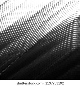 Abstract grunge grid stripe halftone background pattern. Black and white line vector illustration

