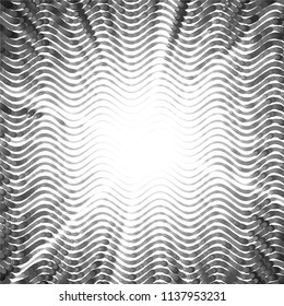 Abstract grunge grid stripe halftone background pattern. Black and white line vector illustration

