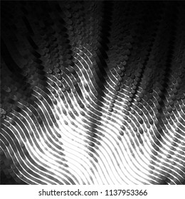 Abstract grunge grid stripe halftone background pattern. Black and white line vector illustration
