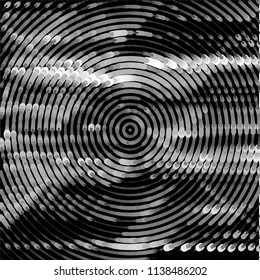 Abstract grunge grid stripe halftone background pattern. Black and white line vector illustration
