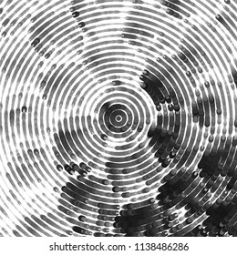 Abstract grunge grid stripe halftone background pattern. Black and white line vector illustration
