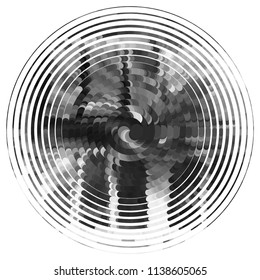 Abstract grunge grid stripe halftone background pattern. Black and white line vector illustration
