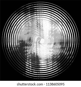 Abstract grunge grid stripe halftone background pattern. Black and white line vector illustration
