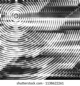 Abstract grunge grid stripe halftone background pattern. Black and white line vector illustration
