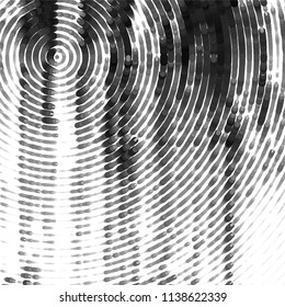 Abstract grunge grid stripe halftone background pattern. Black and white line vector illustration
