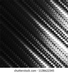 Abstract grunge grid stripe halftone background pattern. Black and white line vector illustration
