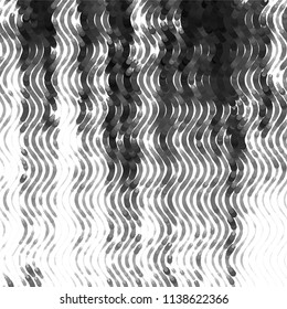 Abstract grunge grid stripe halftone background pattern. Black and white line vector illustration
