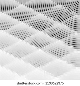 Abstract grunge grid stripe halftone background pattern. Black and white line vector illustration
