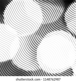 Abstract grunge grid stripe halftone background pattern. Spotted black and white line vector illustration
