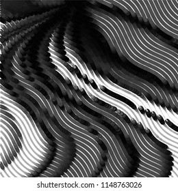 Abstract grunge grid stripe halftone background pattern. Spotted black and white line vector illustration
