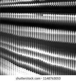 Abstract grunge grid stripe halftone background pattern. Spotted black and white line vector illustration
