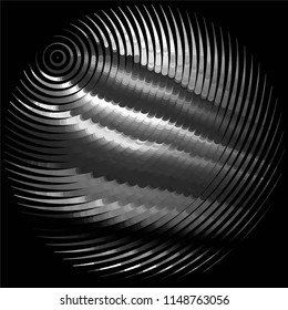 Abstract grunge grid stripe halftone background pattern. Spotted black and white line vector illustration
