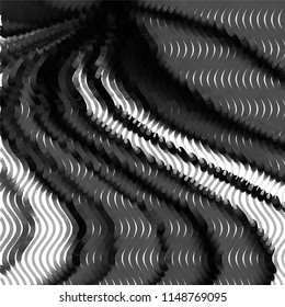 Abstract grunge grid stripe halftone background pattern. Spotted black and white line vector illustration
