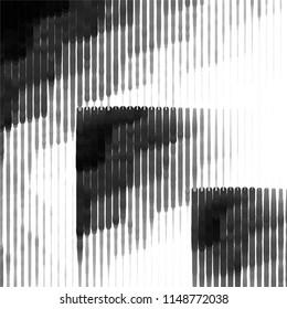Abstract grunge grid stripe halftone background pattern. Spotted black and white line vector illustration
