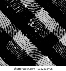Abstract grunge grid stripe halftone background pattern. Spotted black and white line vector illustration
