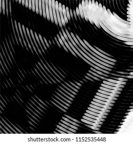 Abstract grunge grid stripe halftone background pattern. Spotted black and white line vector illustration

