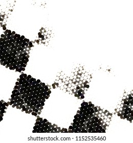 Abstract grunge grid stripe halftone background pattern. Spotted black and white line vector illustration
