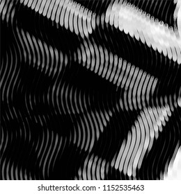 Abstract grunge grid stripe halftone background pattern. Spotted black and white line vector illustration
