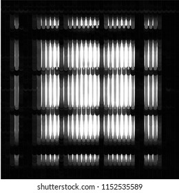 Abstract grunge grid stripe halftone background pattern. Spotted black and white line vector illustration
