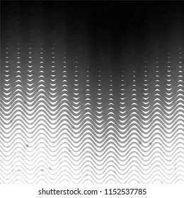 Abstract grunge grid stripe halftone background pattern. Spotted black and white line vector illustration
