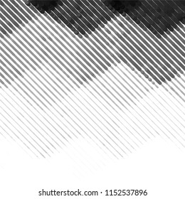 Abstract grunge grid stripe halftone background pattern. Spotted black and white line vector illustration

