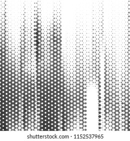 Abstract grunge grid stripe halftone background pattern. Spotted black and white line vector illustration

