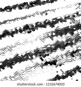 Abstract grunge grid stripe halftone background pattern. Spotted black and white line vector illustration
