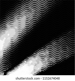 Abstract grunge grid stripe halftone background pattern. Spotted black and white line vector illustration
