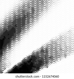 Abstract grunge grid stripe halftone background pattern. Spotted black and white line vector illustration
